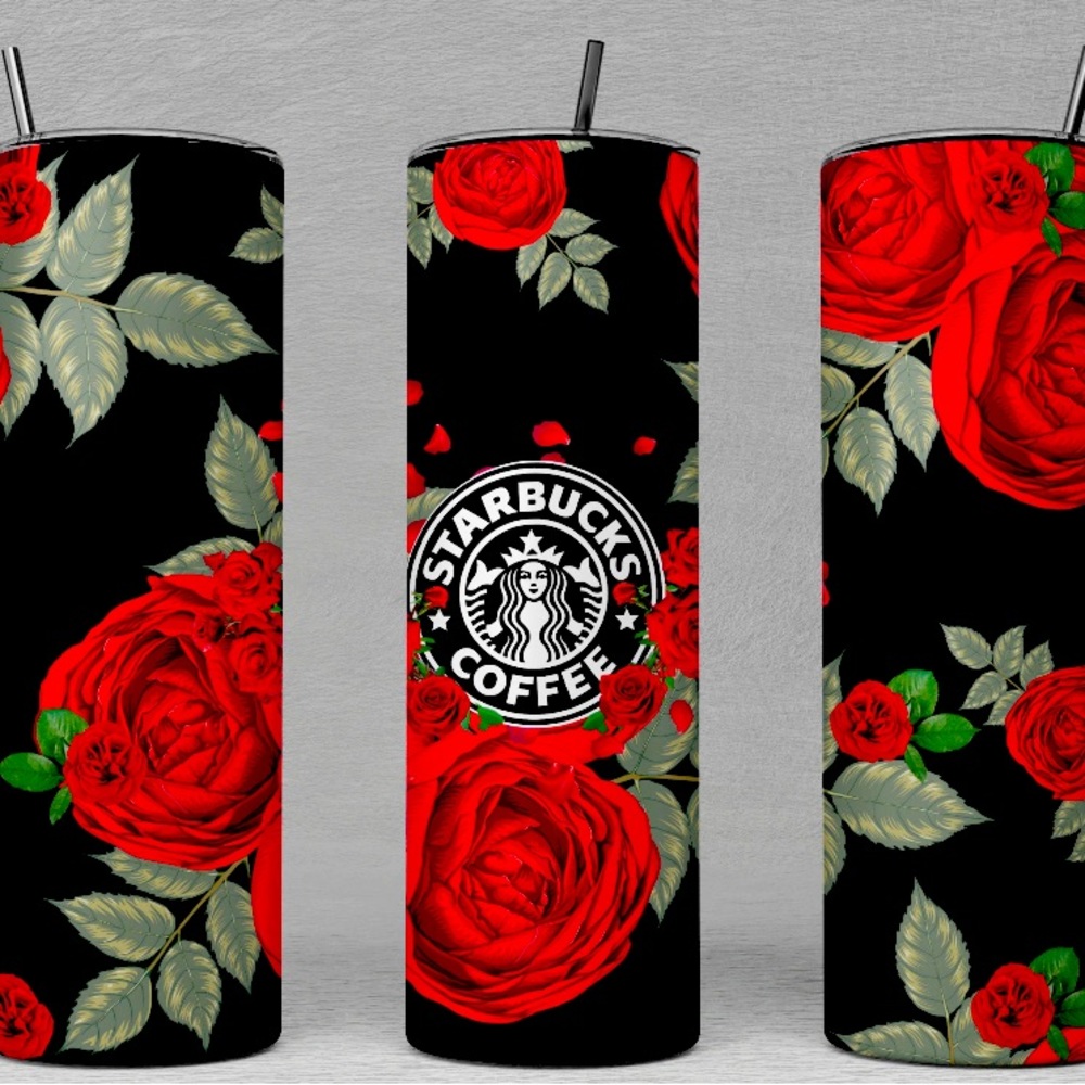 Red roses Starbucks 20 oz Tumbler